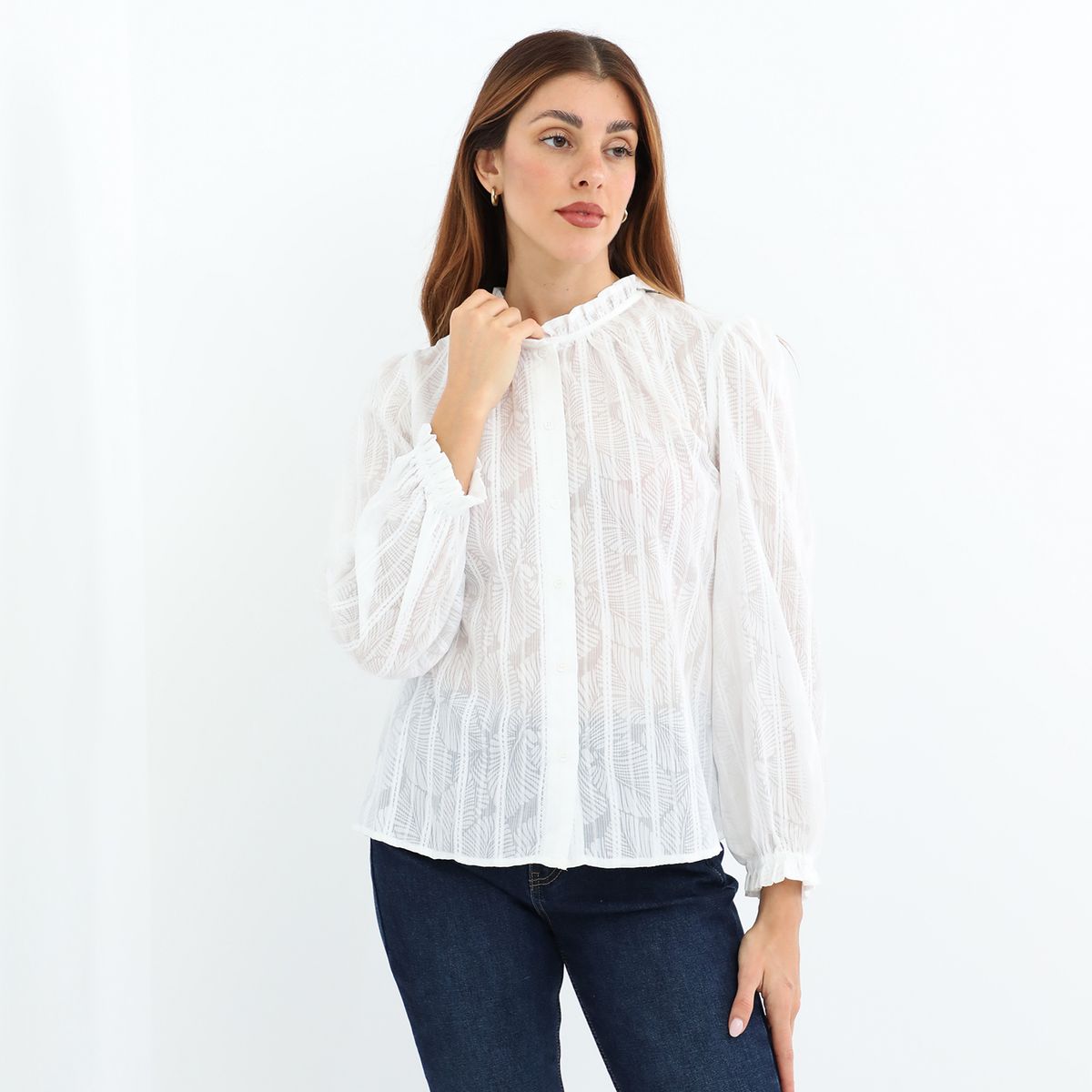 UNIVERSITY CLUB - Blusa Manga Larga Casual Mujer University Club