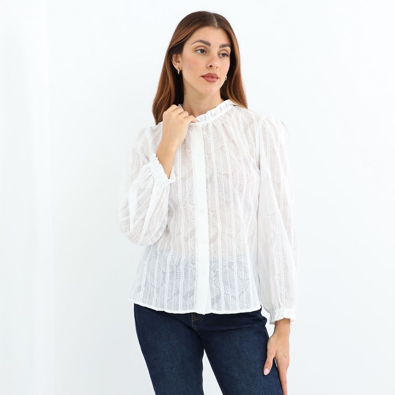 UNIVERSITY CLUB - Blusa Manga Larga Casual Mujer University Club