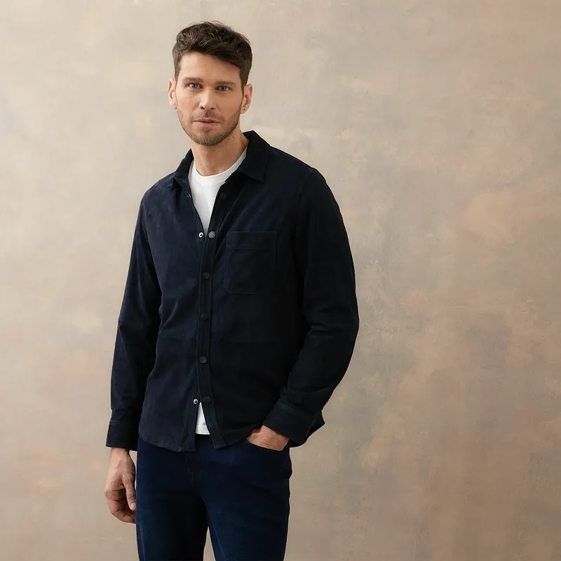 WOLF&HANK - Casaca 100% Cuero Casual Hombre Wolf&hank