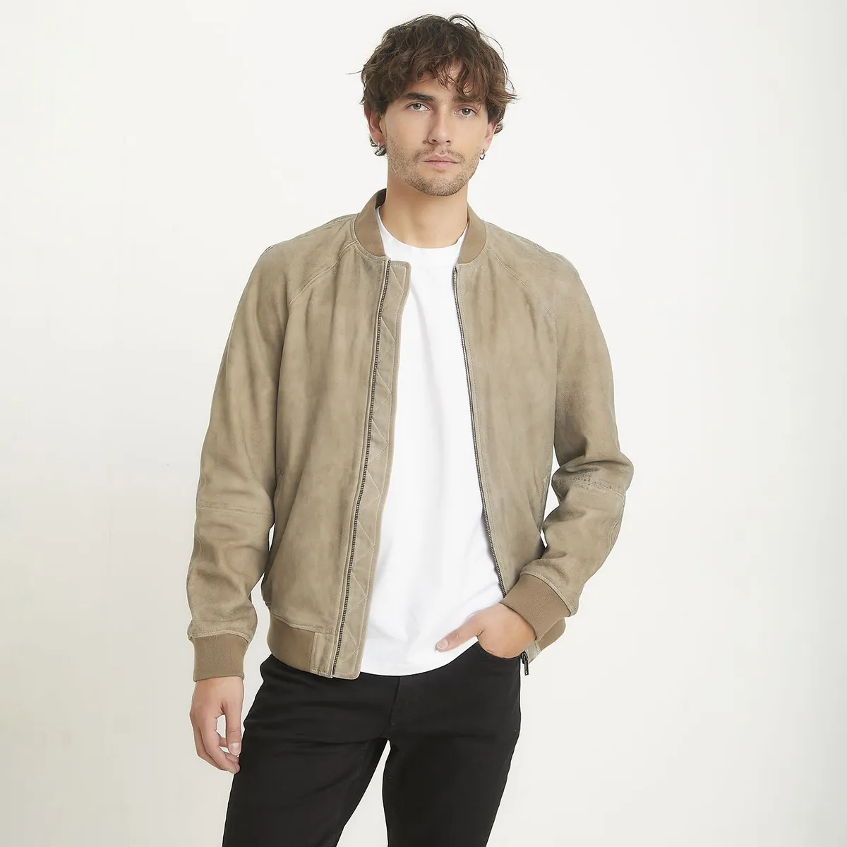 WOLF&HANK - Casaca 100% Cuero Casual Hombre Wolf&hank