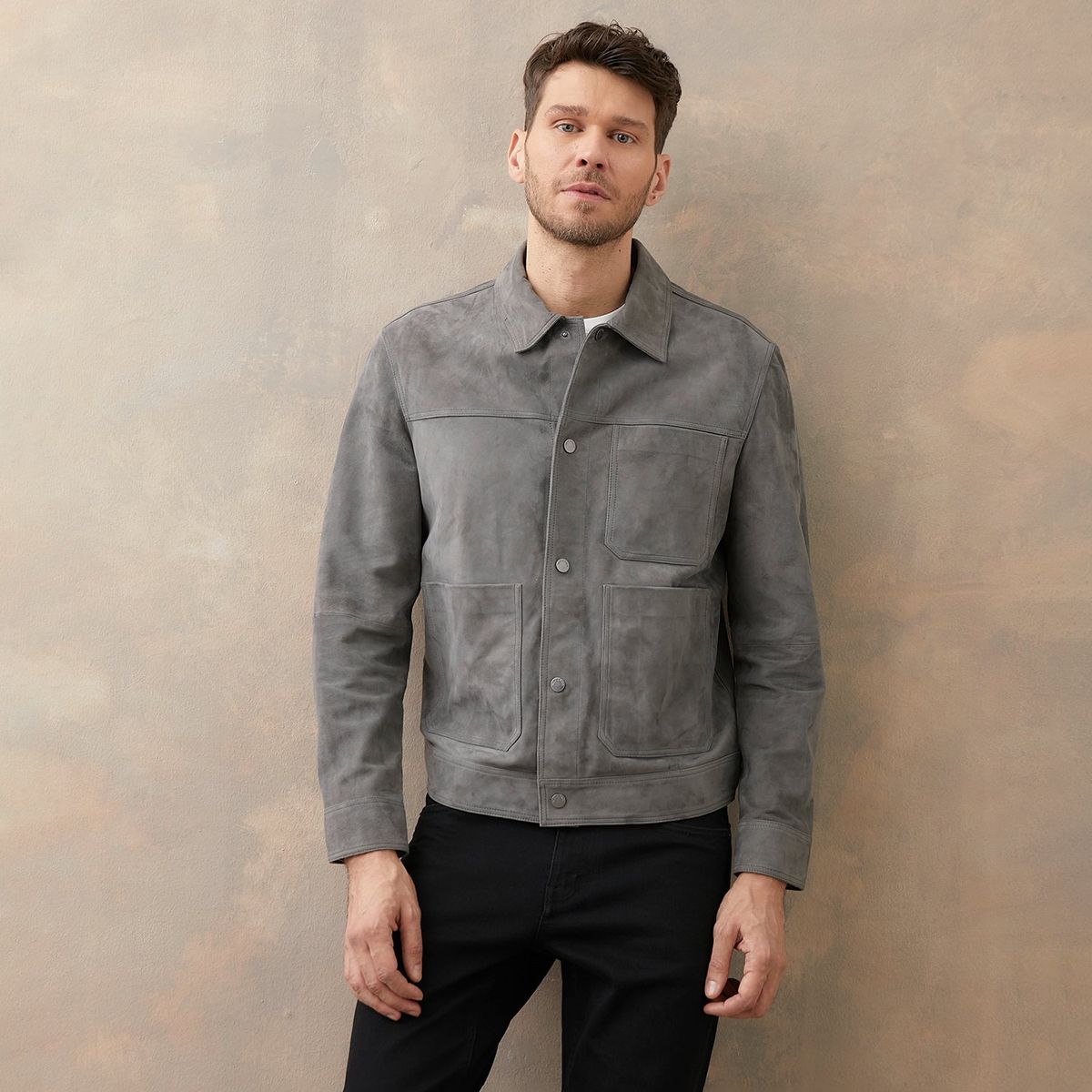 WOLF&HANK - Casaca 100% Cuero Sport Hombre Wolf&hank