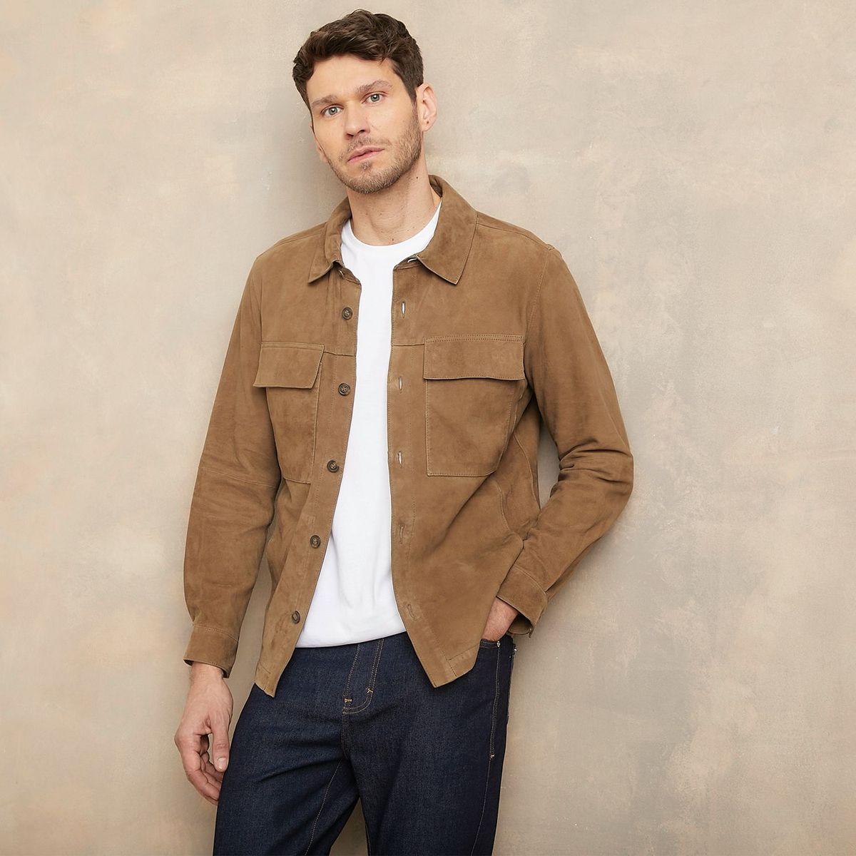 WOLF&HANK - Casaca 100% Cuero Casual Hombre Wolf&hank