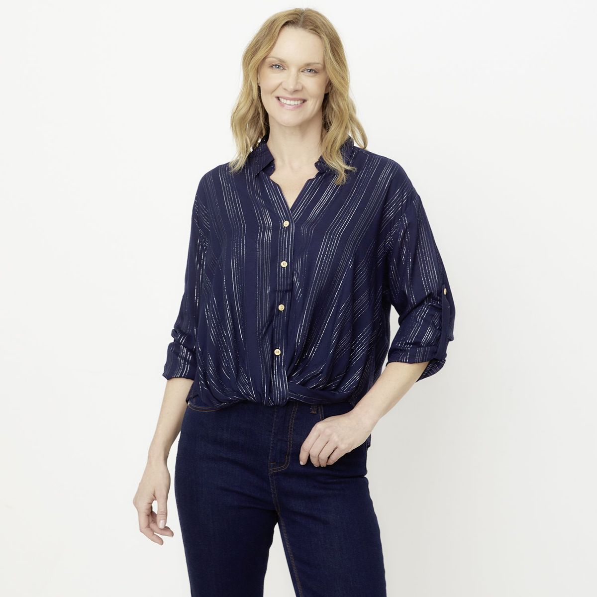 NEWPORT - Blusa Manga Larga Casual Mujer Newport