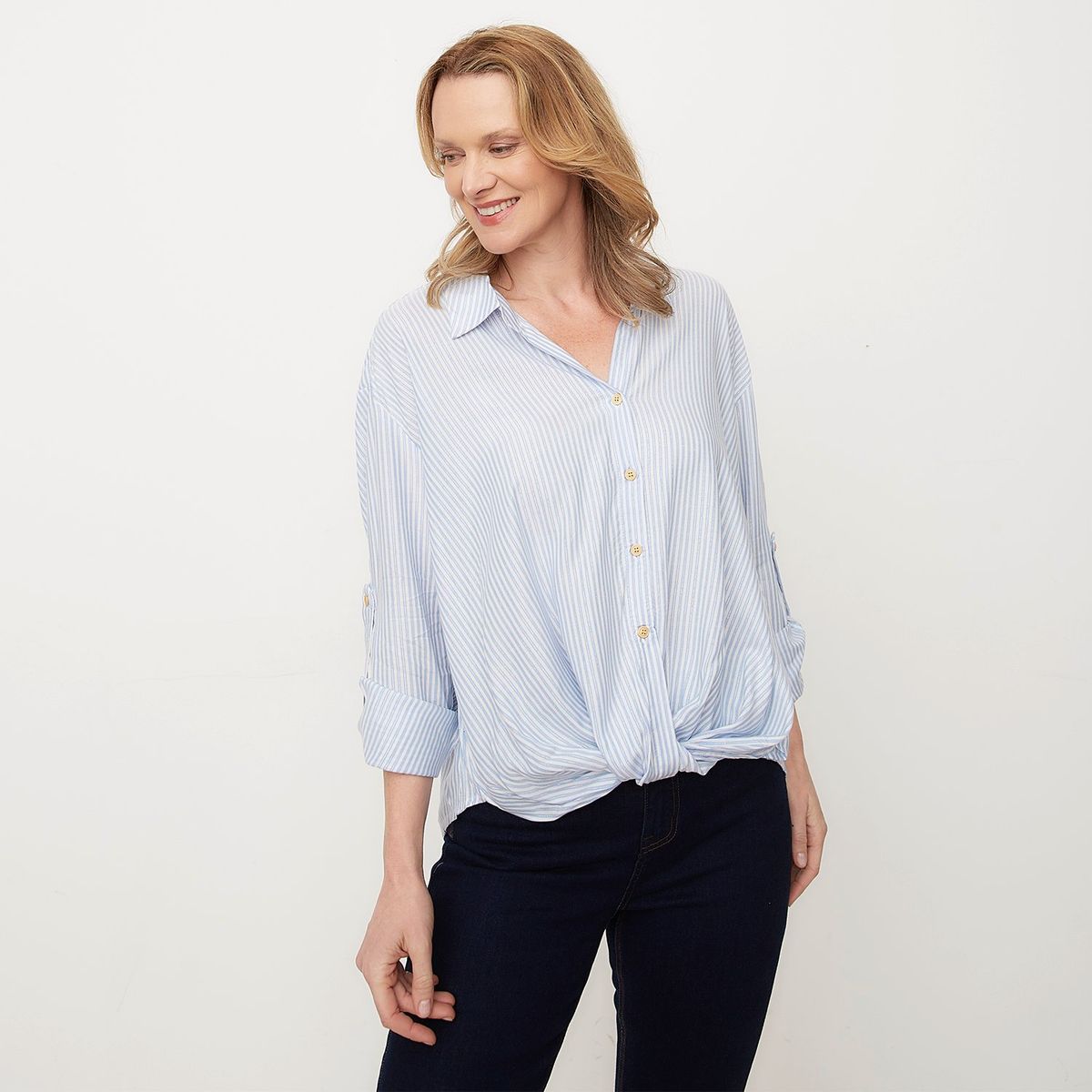 NEWPORT - Blusa Manga Larga Casual Mujer Newport