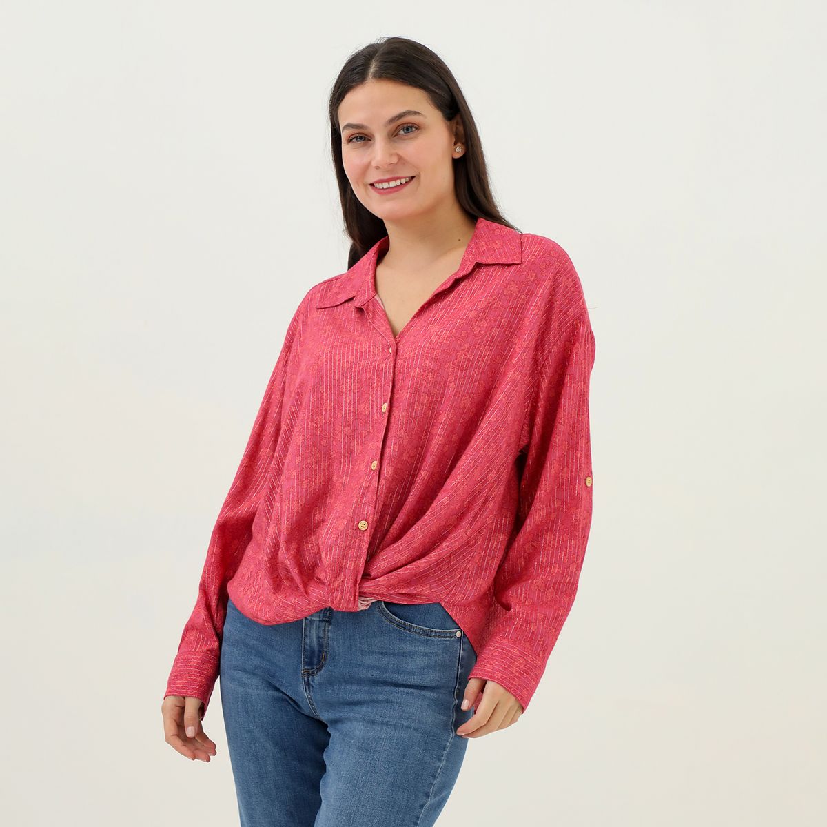 NEWPORT - Blusa Manga Larga Casual Mujer Newport