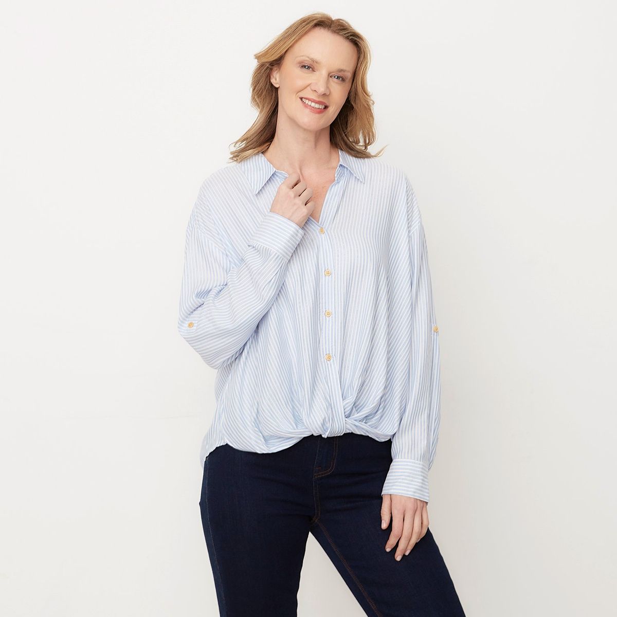 NEWPORT - Blusa Manga Larga Casual Mujer Newport