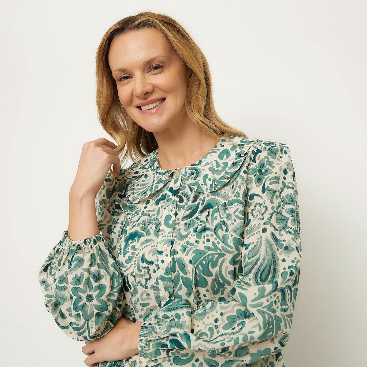 NEWPORT - Blusa Manga Larga Algodón Mujer Newport