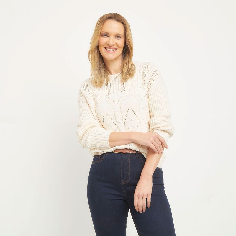 NEWPORT - Chompa 100% Algodón Mujer Newport