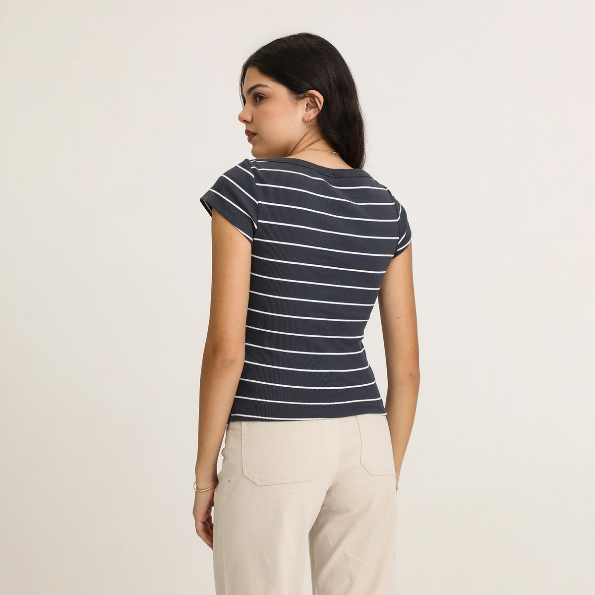 SYBILLA - Polo Manga Corta Casual Mujer Sybilla