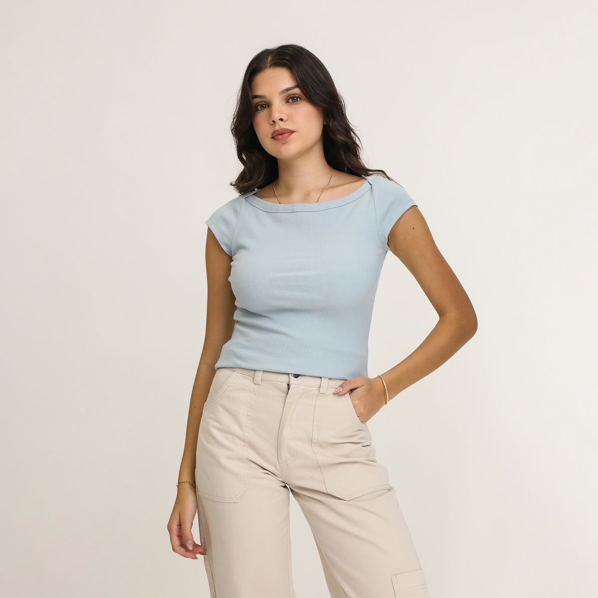 SYBILLA - Polo Manga Corta Casual Mujer Sybilla