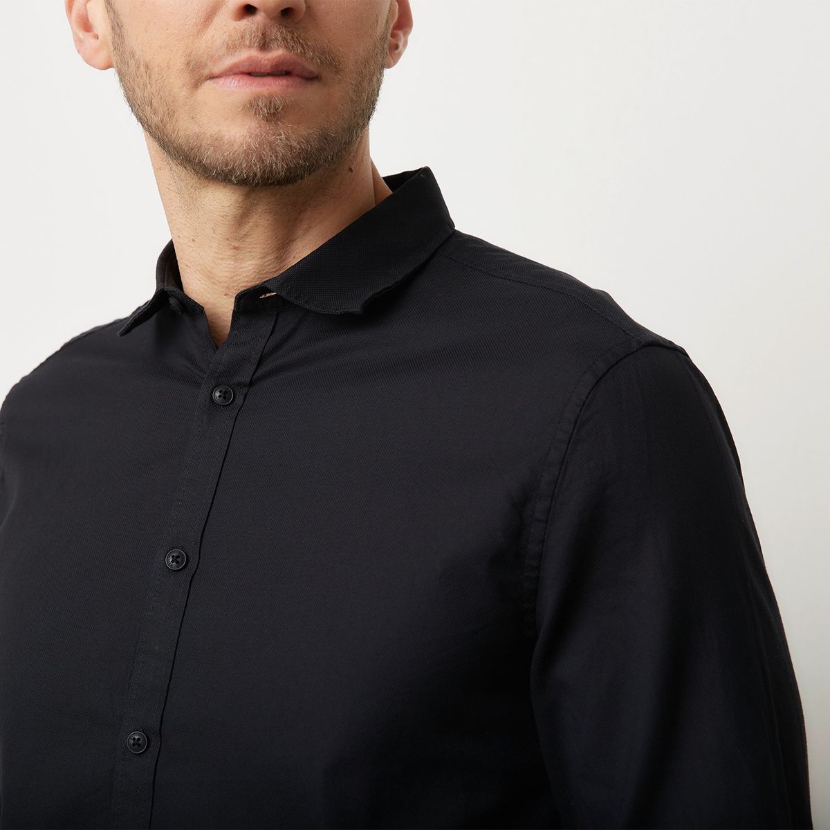 BASEMENT - Camisa 100% Algodón Sport Hombre Basement