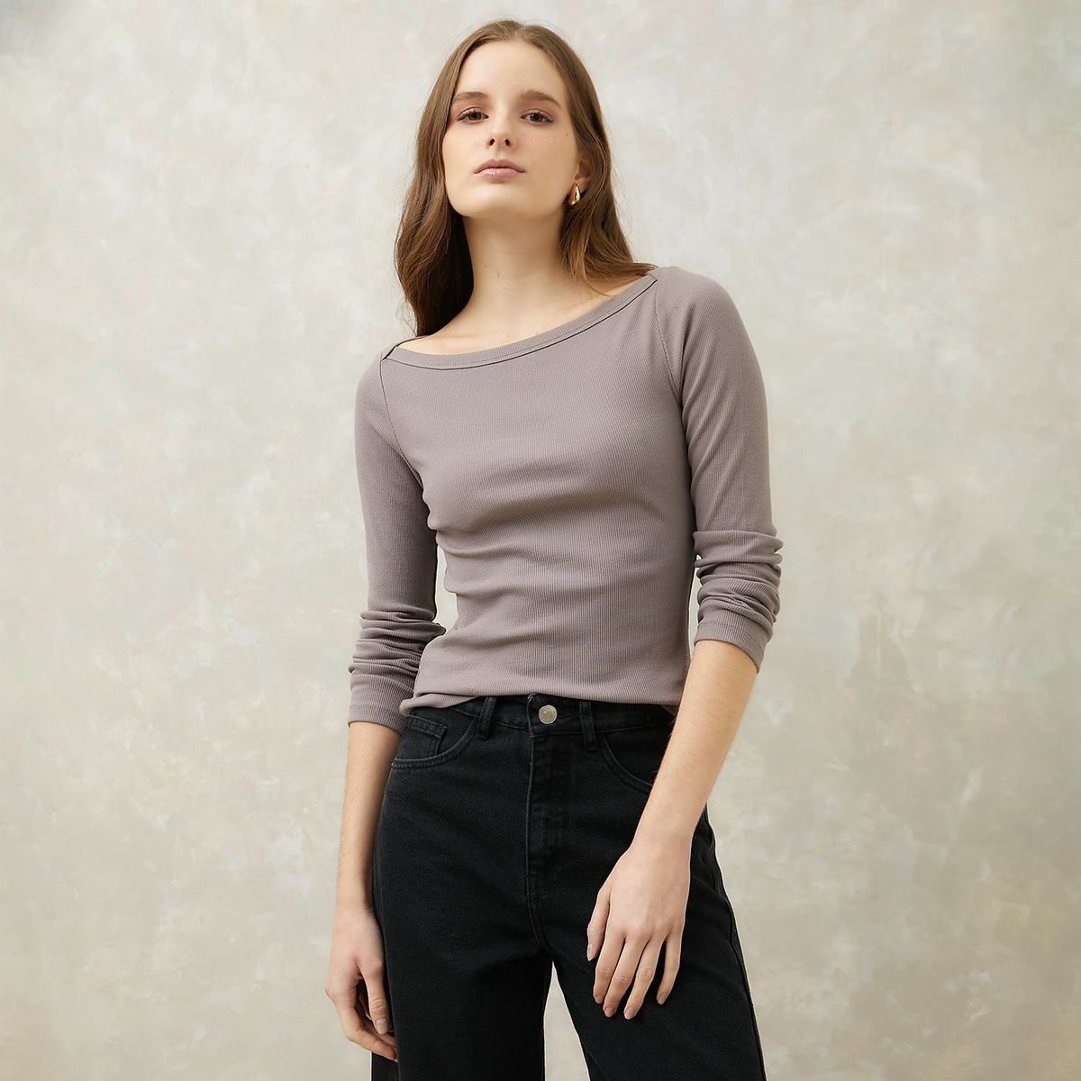 SYBILLA - Polo Manga Larga Casual Mujer Sybilla