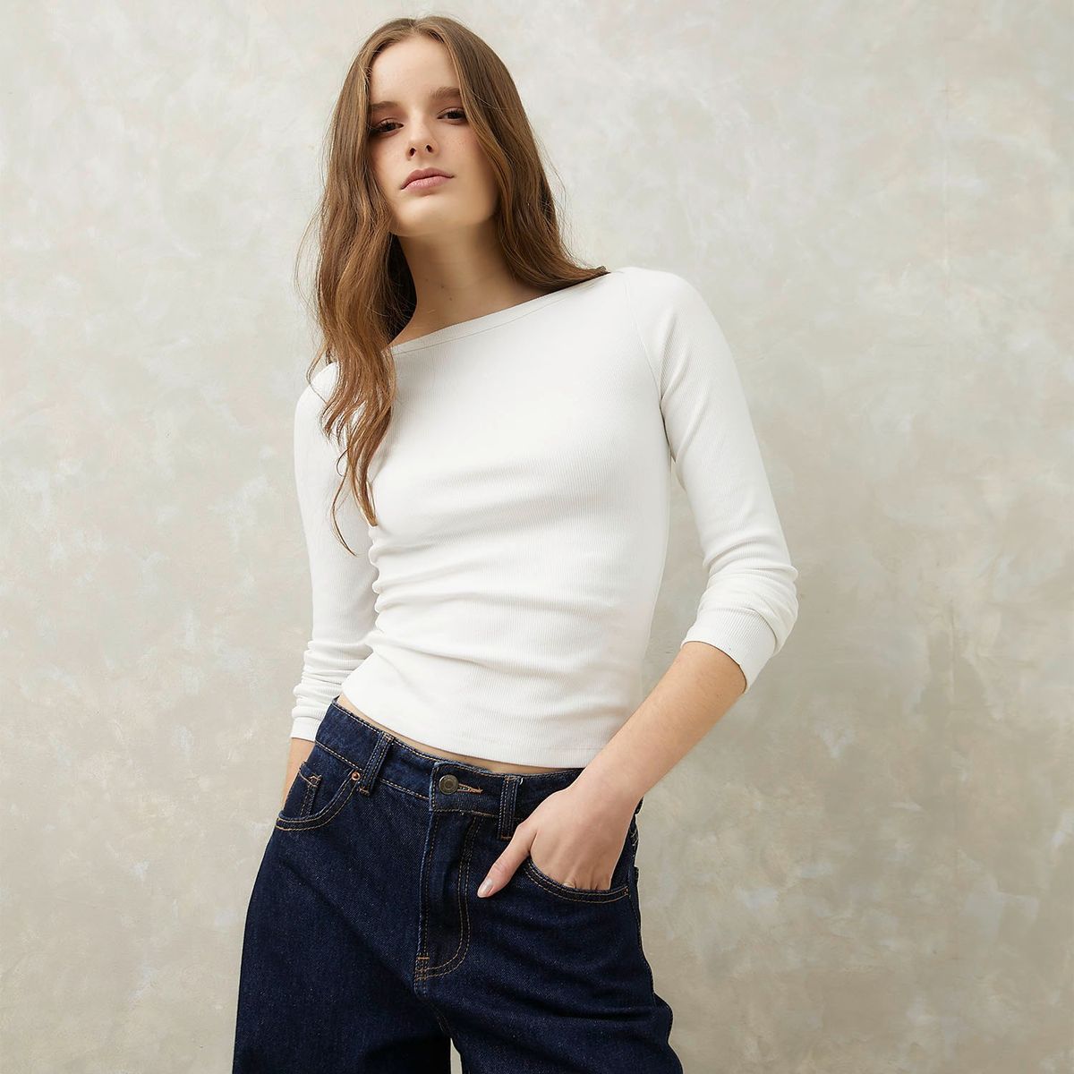 SYBILLA - Polo Manga Larga Casual Mujer Sybilla