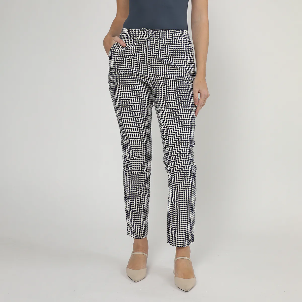 UNIVERSITY CLUB - Pantalón Straight Tiro Alto Mujer University Club