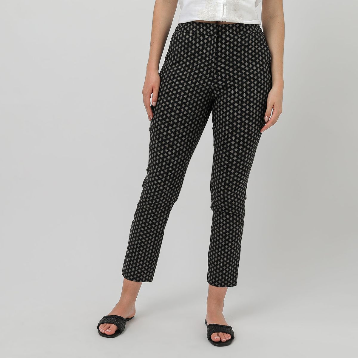 UNIVERSITY CLUB - Pantalón Straight Tiro Alto Mujer University Club