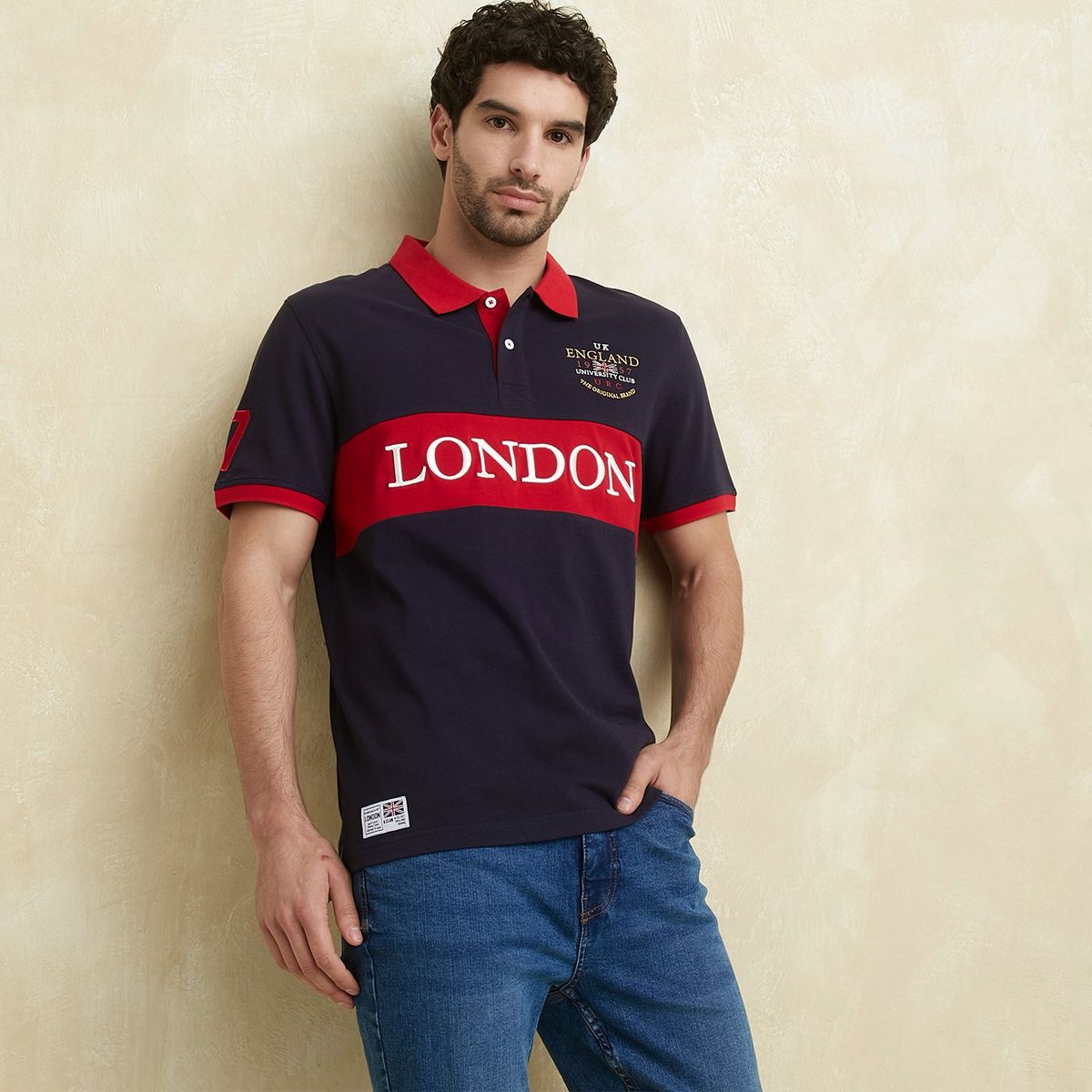 UNIVERSITY CLUB - Polo 100% Algodón Manga Larga Hombre University Club