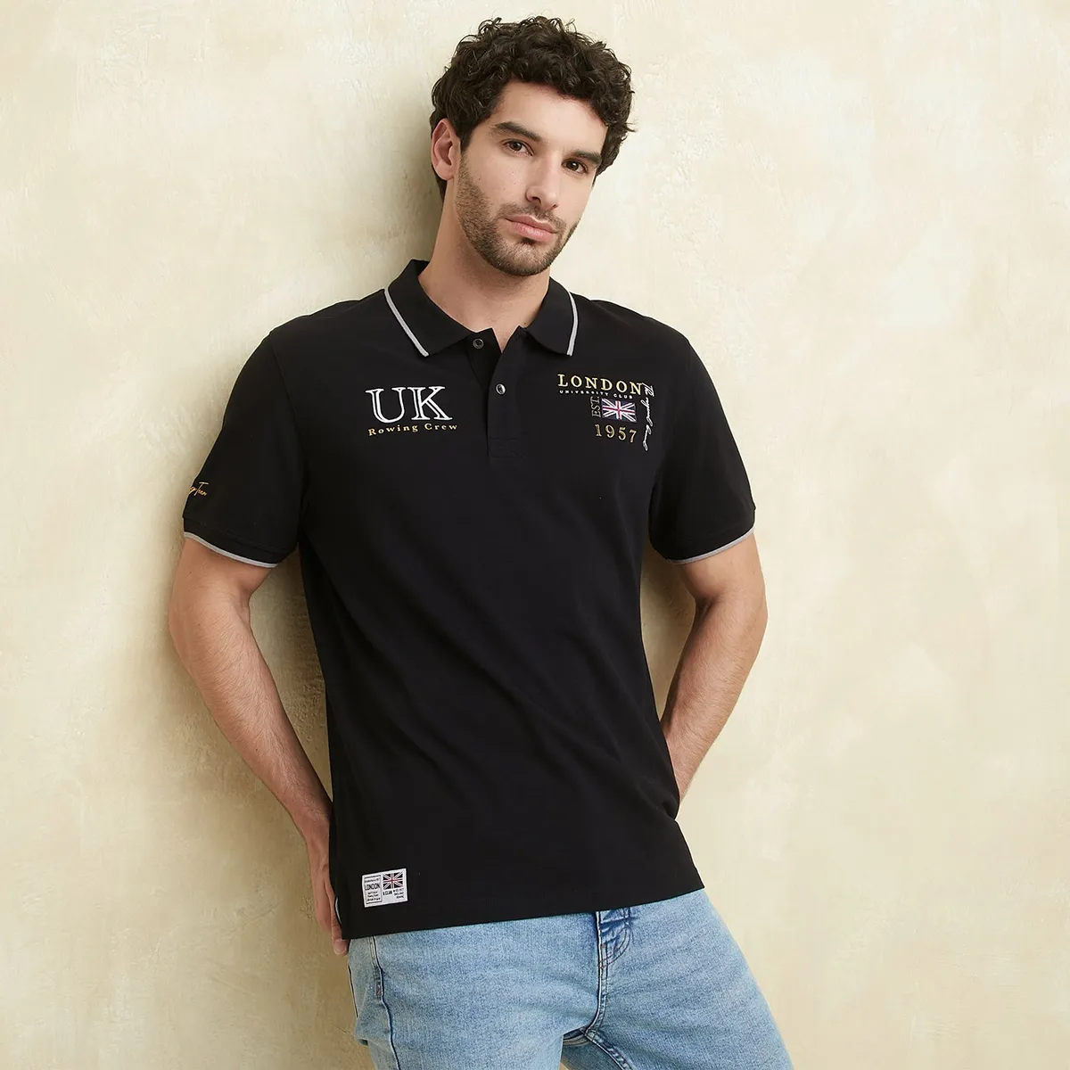 UNIVERSITY CLUB - Polo 100% Algodón Manga Larga Hombre University Club