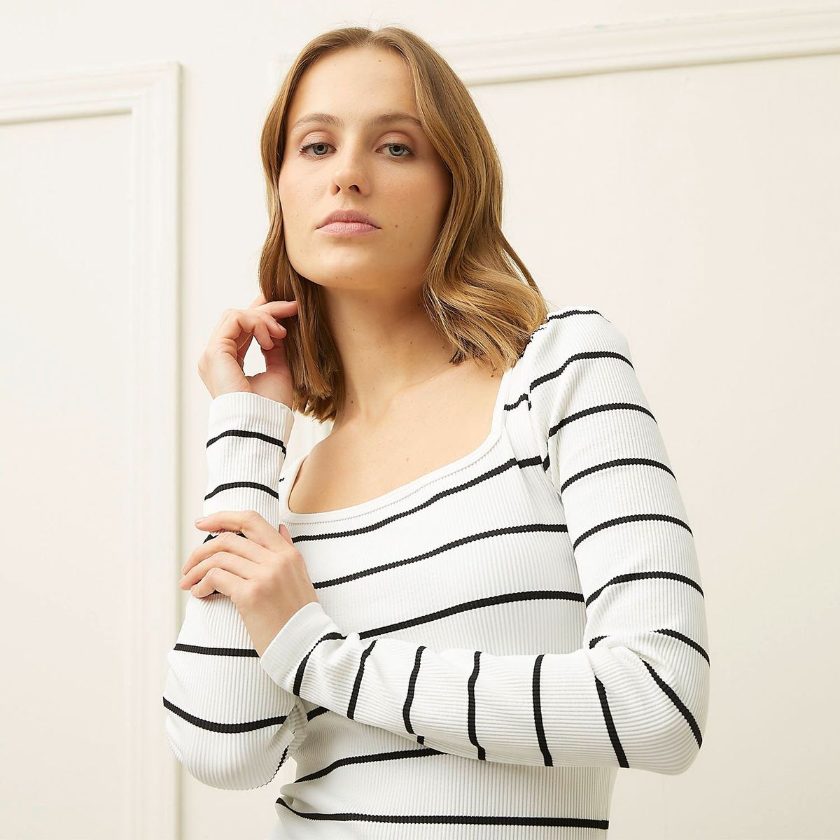 BASEMENT - Polo Manga Larga Casual Mujer Basement