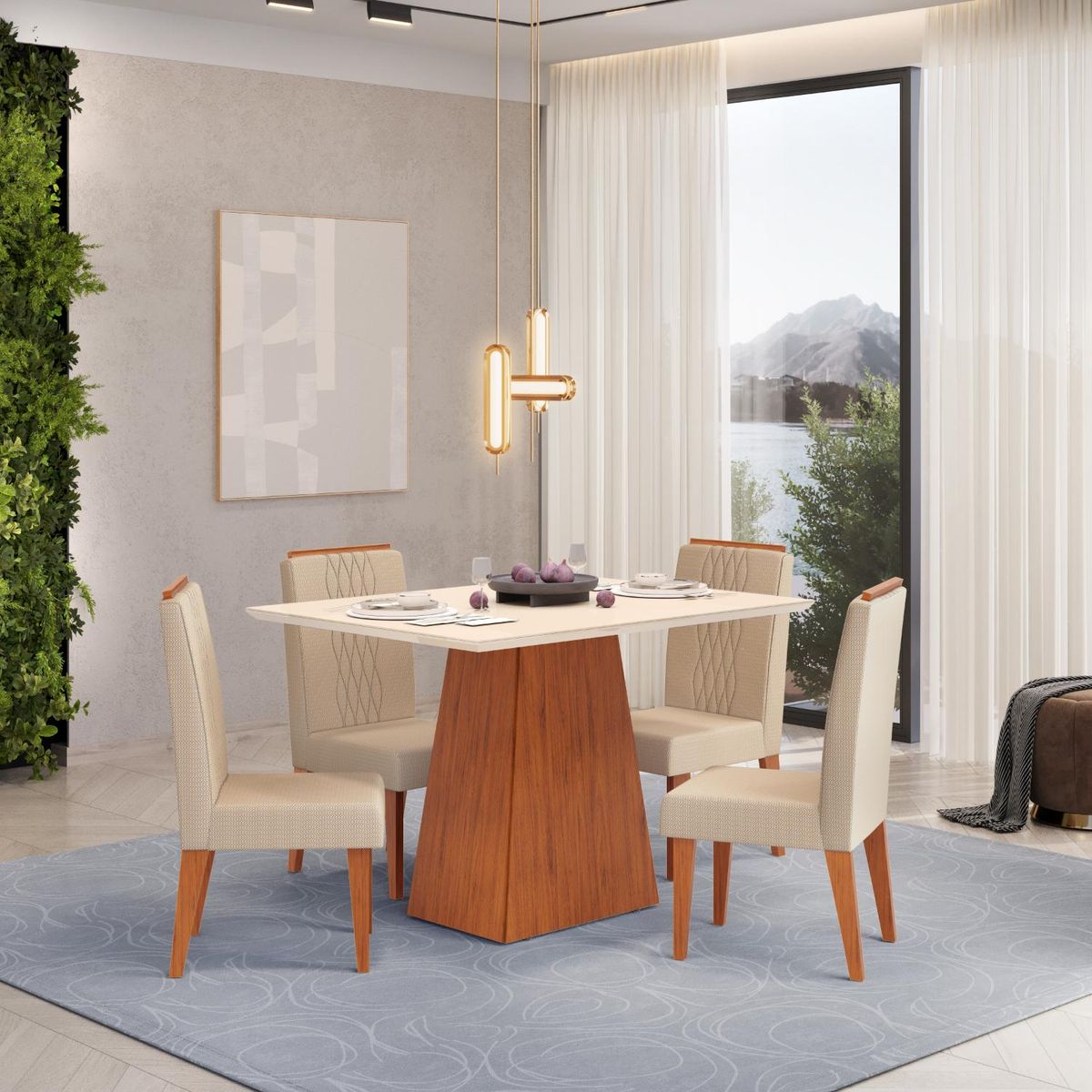 MICA - Juego De Comedor Dulce 4 Sillas