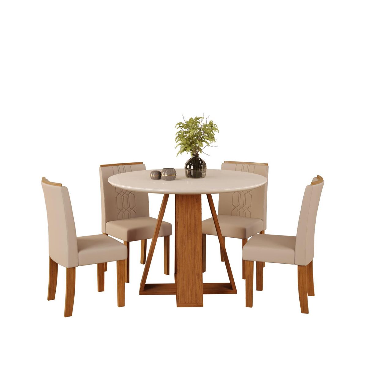 MICA - Juego De Comedor Celeste 4 Sillas