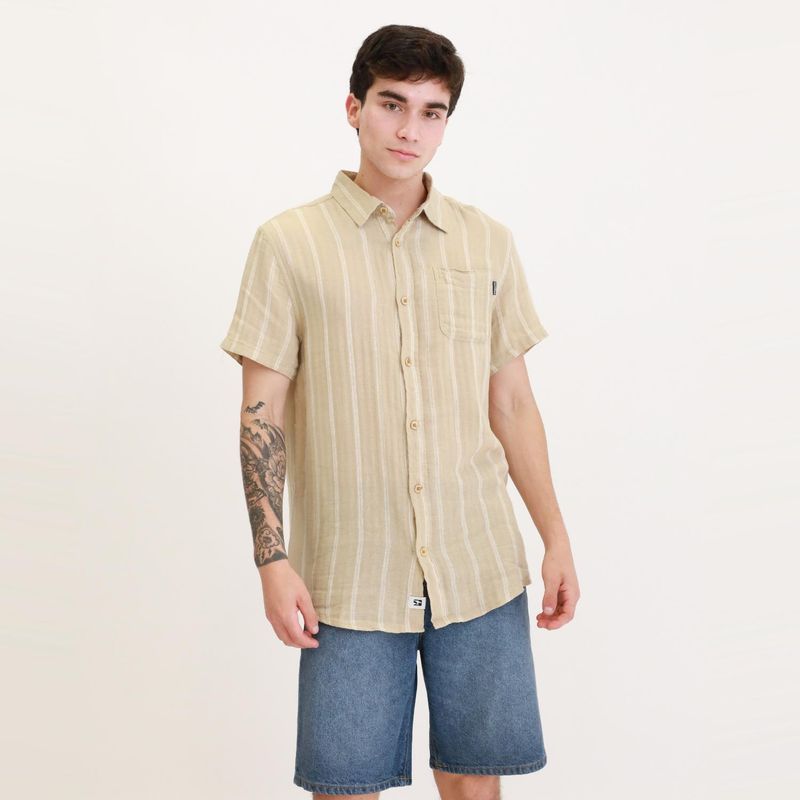 DOO AUSTRALIA - Camisa Algodón Manga Corta Casual Doo Australia