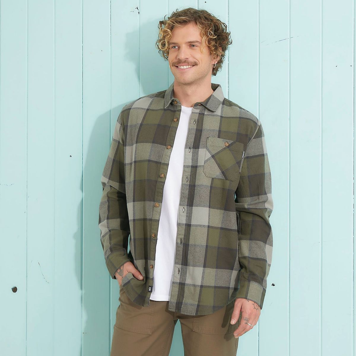 DOO AUSTRALIA - Camisa 100% Algodón Casual Hombre Doo Australia