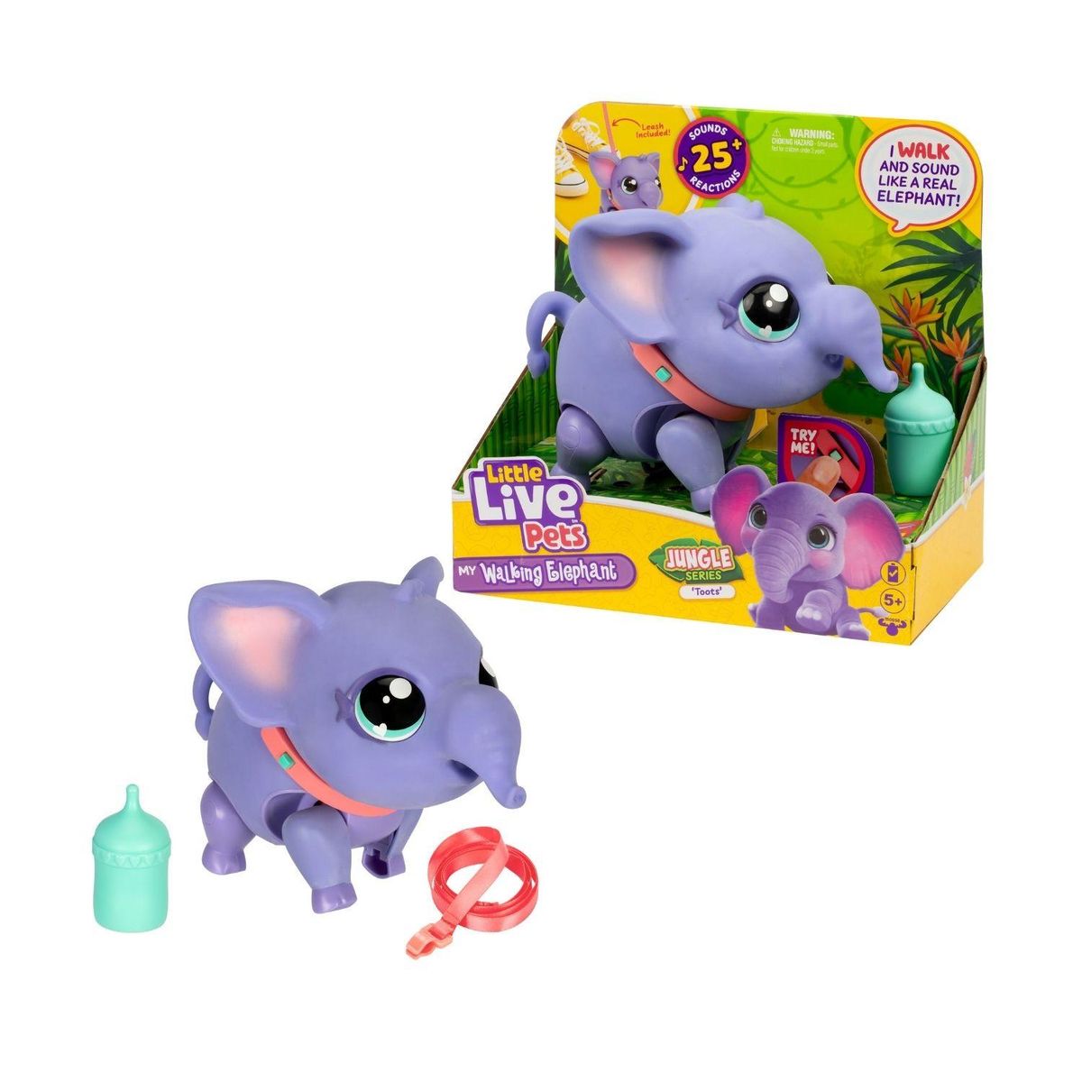LITTLE LIVE PETS - Elefante Interactivo Caminador Little Live Pets