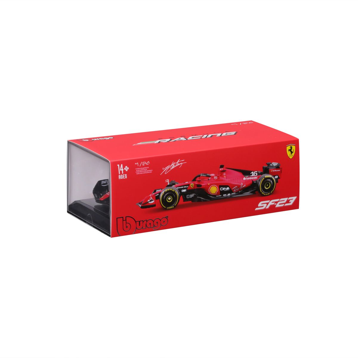 BURAGO - Carro F1 Ferrari 1:24 Bburago Ferrari 24 cm Fórmula 1