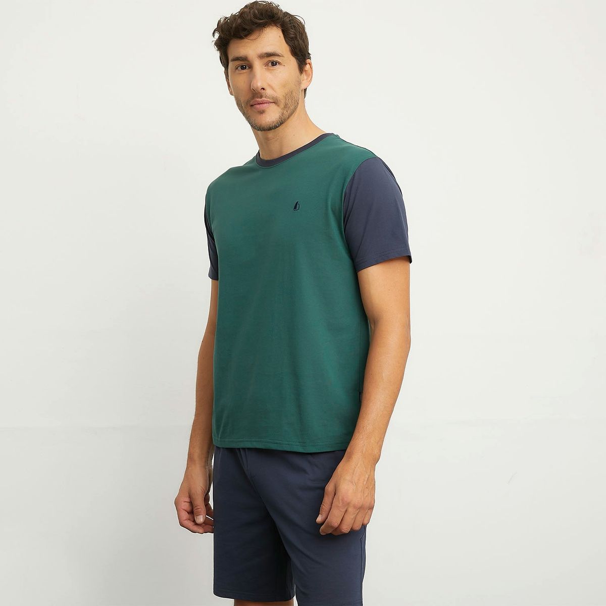 NEWPORT - Pijama Corto Newport Algodón Hombre