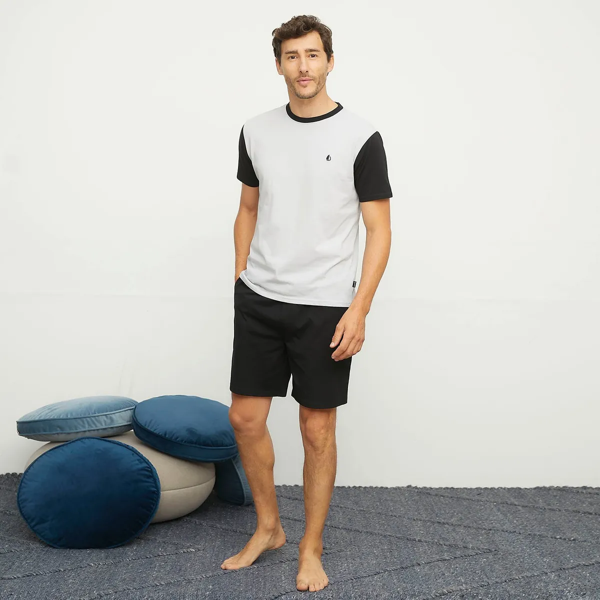 NEWPORT - Pijama Corto Newport Algodón Hombre 