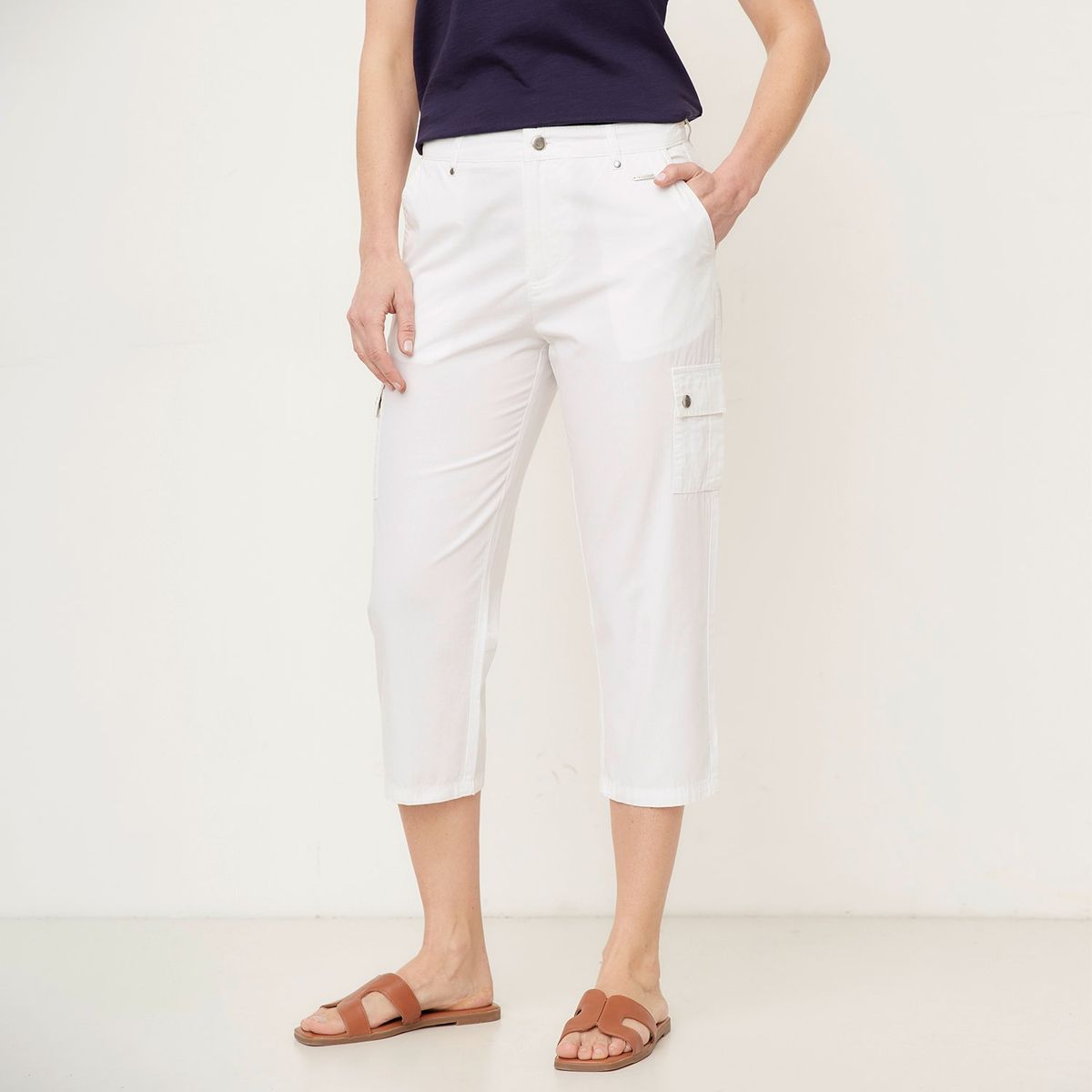 NEWPORT - Pantalón Capri 100% Algodón Mujer Newport.