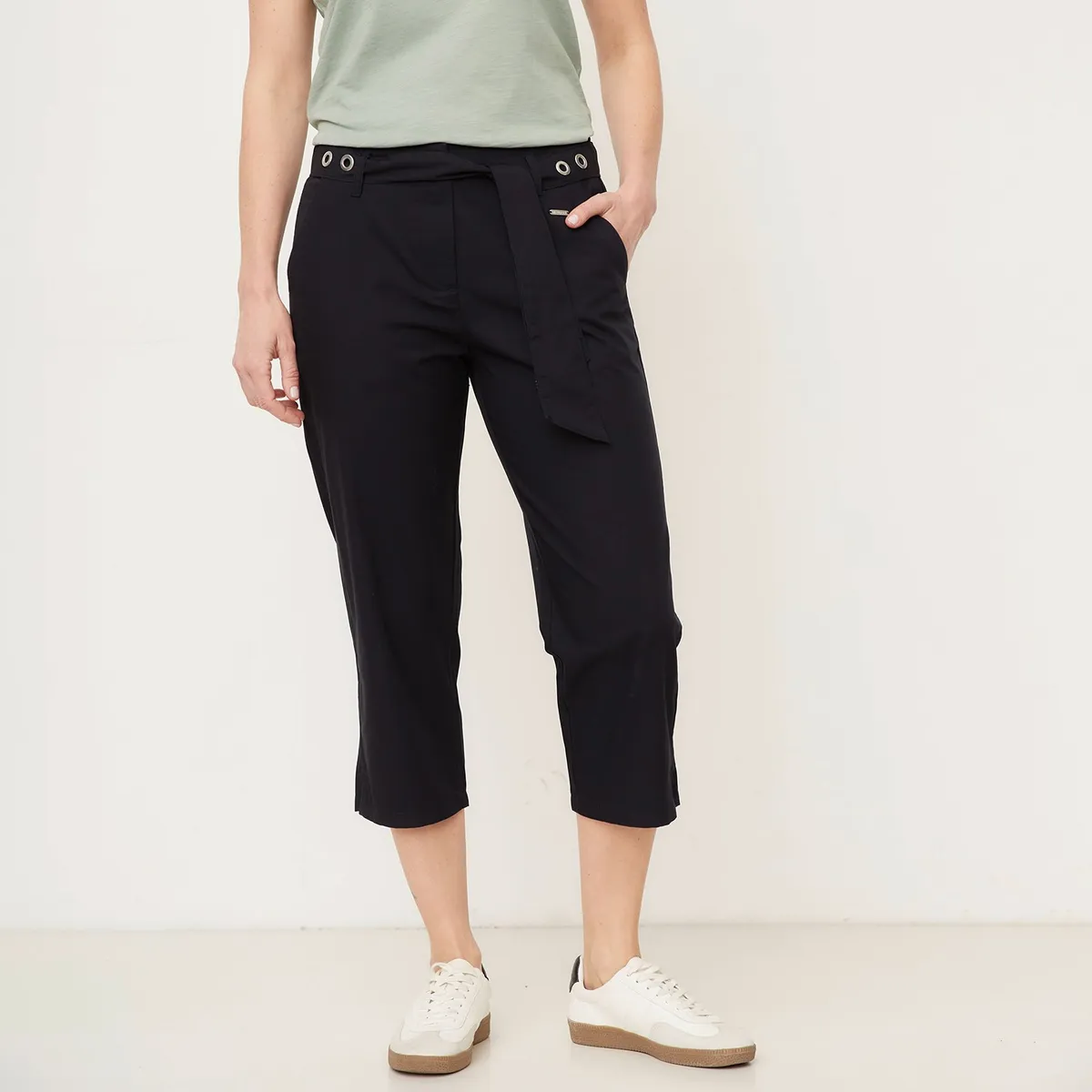 NEWPORT - Pantalón Capri 100% Algodón Mujer Newport