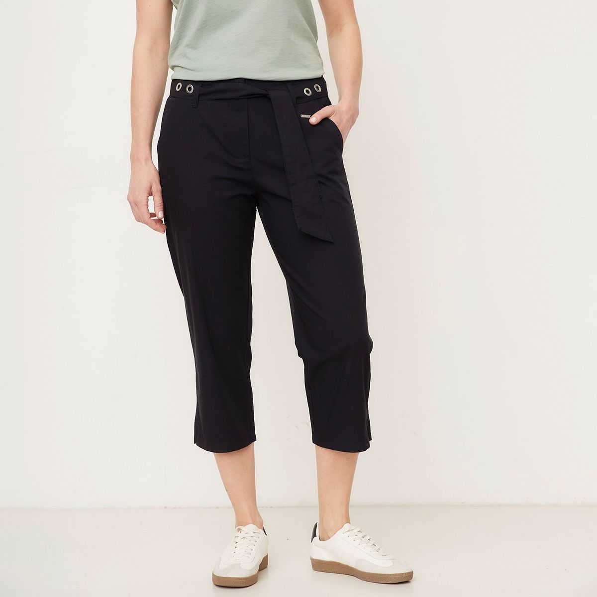 NEWPORT - Pantalón Capri 100% Algodón Mujer Newport