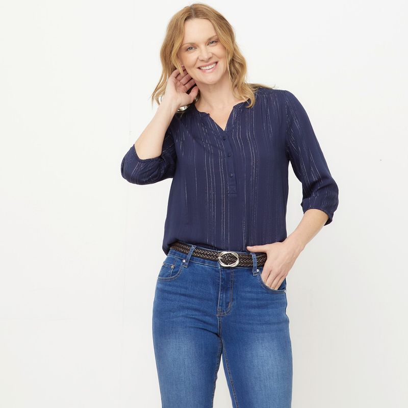 NEWPORT - Blusa Manga Larga Casual Mujer Newport