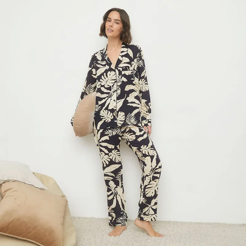 BLU - Pijama Algodón Mujer Blu