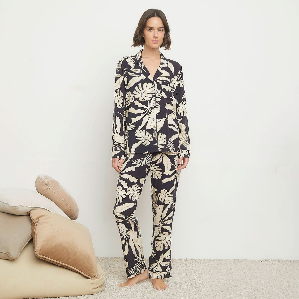 BLU - Pijama Algodón Mujer Blu