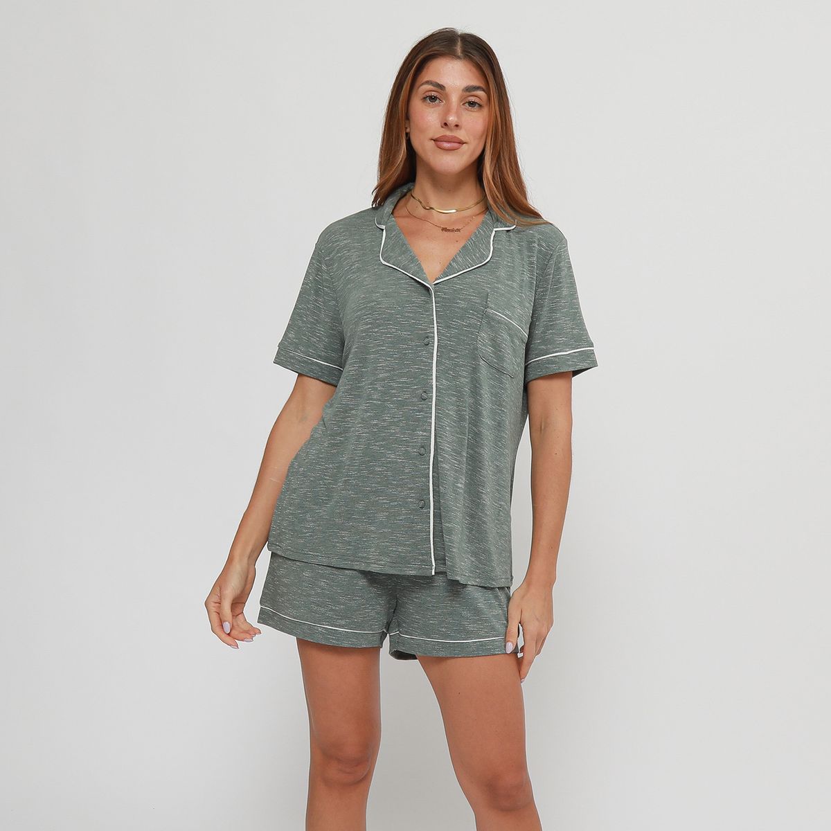 BLU - Pijama Algodón Mujer Blu