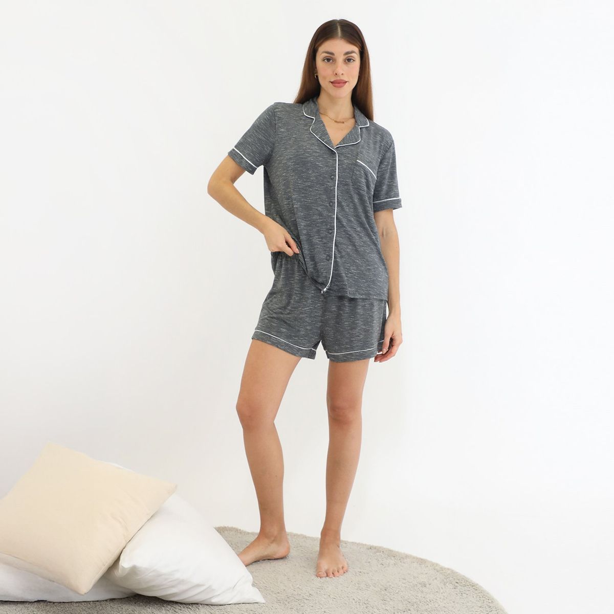 BLU - Pijama Algodón Mujer Blu