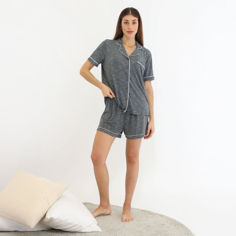 BLU - Pijama Algodón Mujer Blu