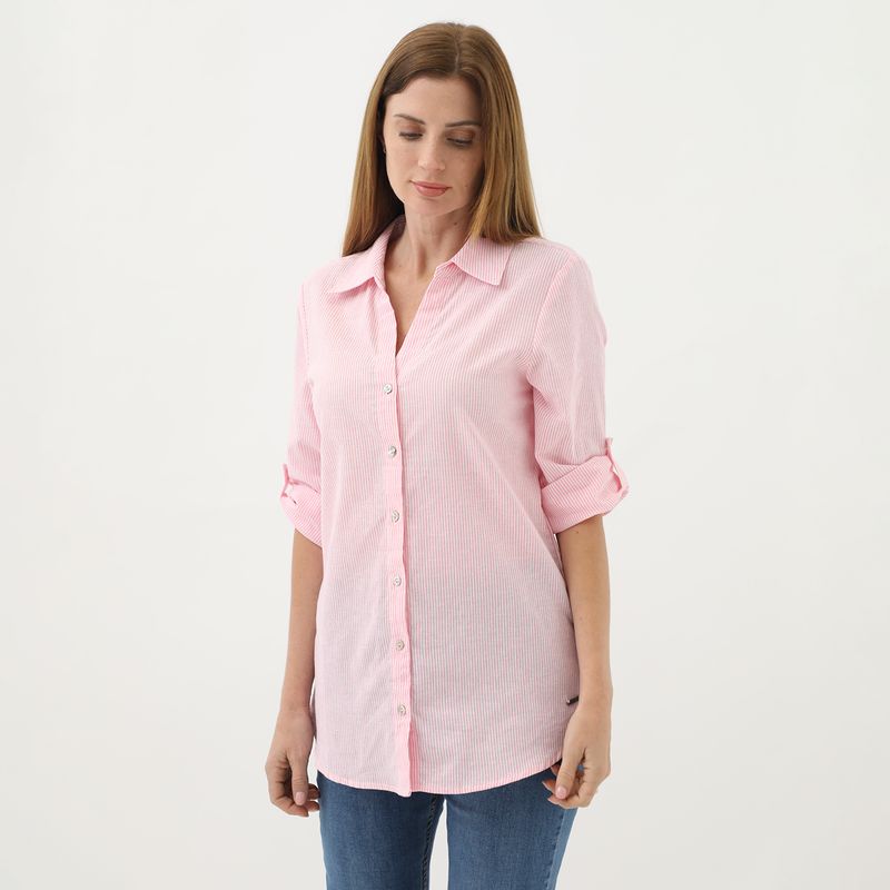 NEWPORT - Blusa Manga Larga Algodón Mujer Newport