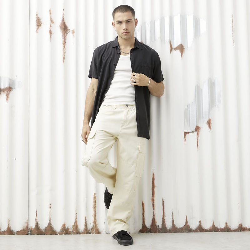 DENIMLAB - Pantalón Algodón Baggy Fit Hombre Denimlab