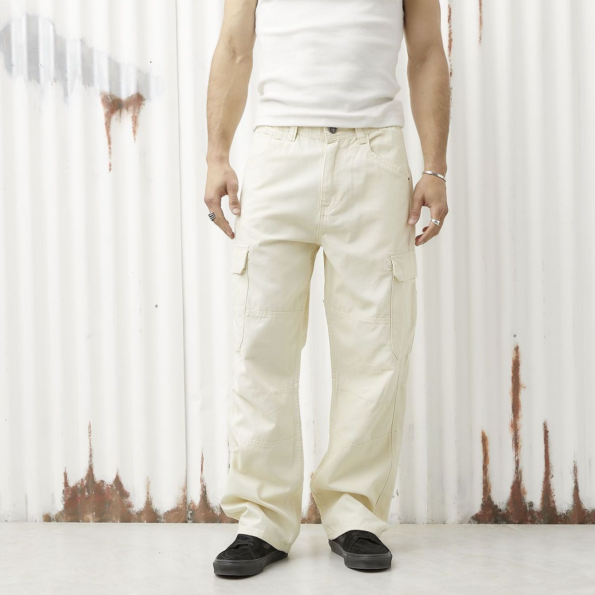 DENIMLAB - Pantalón Algodón Baggy Fit Hombre Denimlab