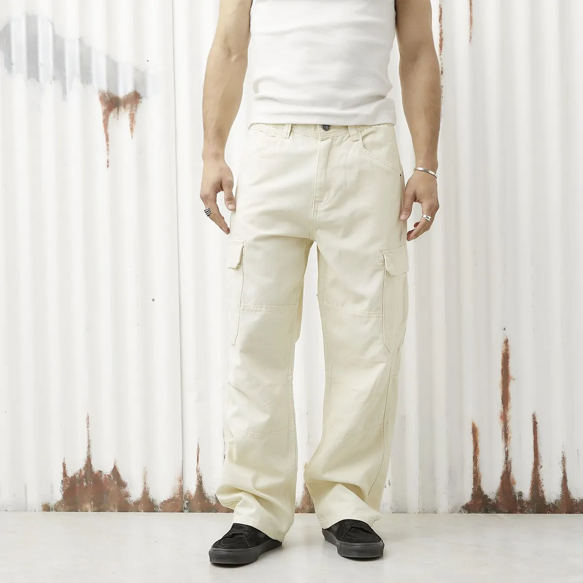 DENIMLAB - Pantalón Algodón Baggy Fit Hombre Denimlab