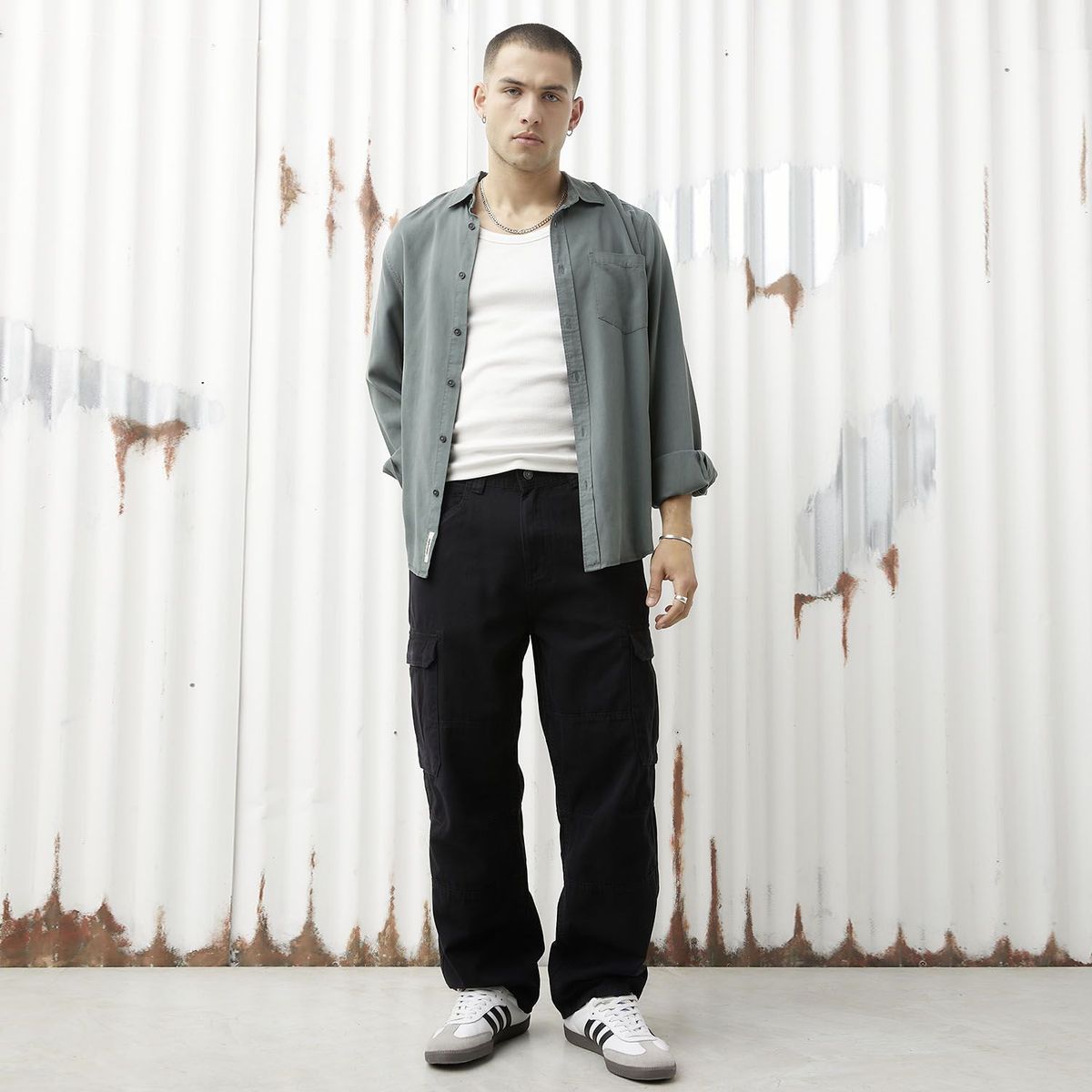 DENIMLAB - Pantalón Algodón Baggy Fit Hombre Denimlab