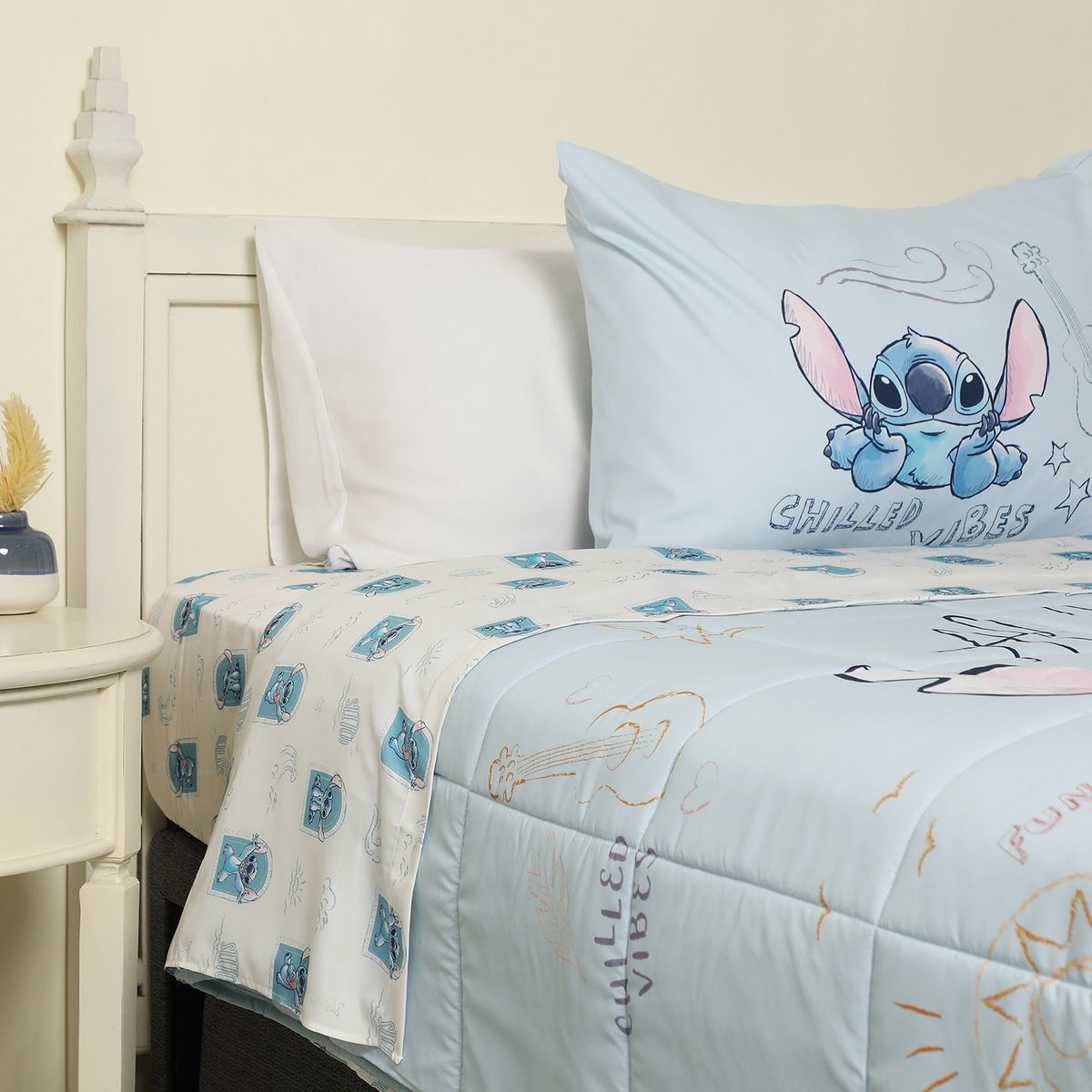 DISNEY - Juego De Cama: Edredón + Juego De Sábanas Stitch Aloha Disney