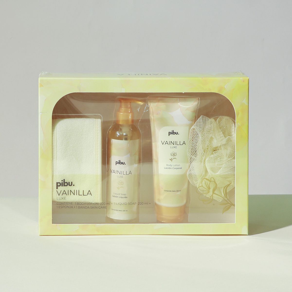 PIBU - Pack Loción + Jabón Liquido Corporal 220ml Vainilla