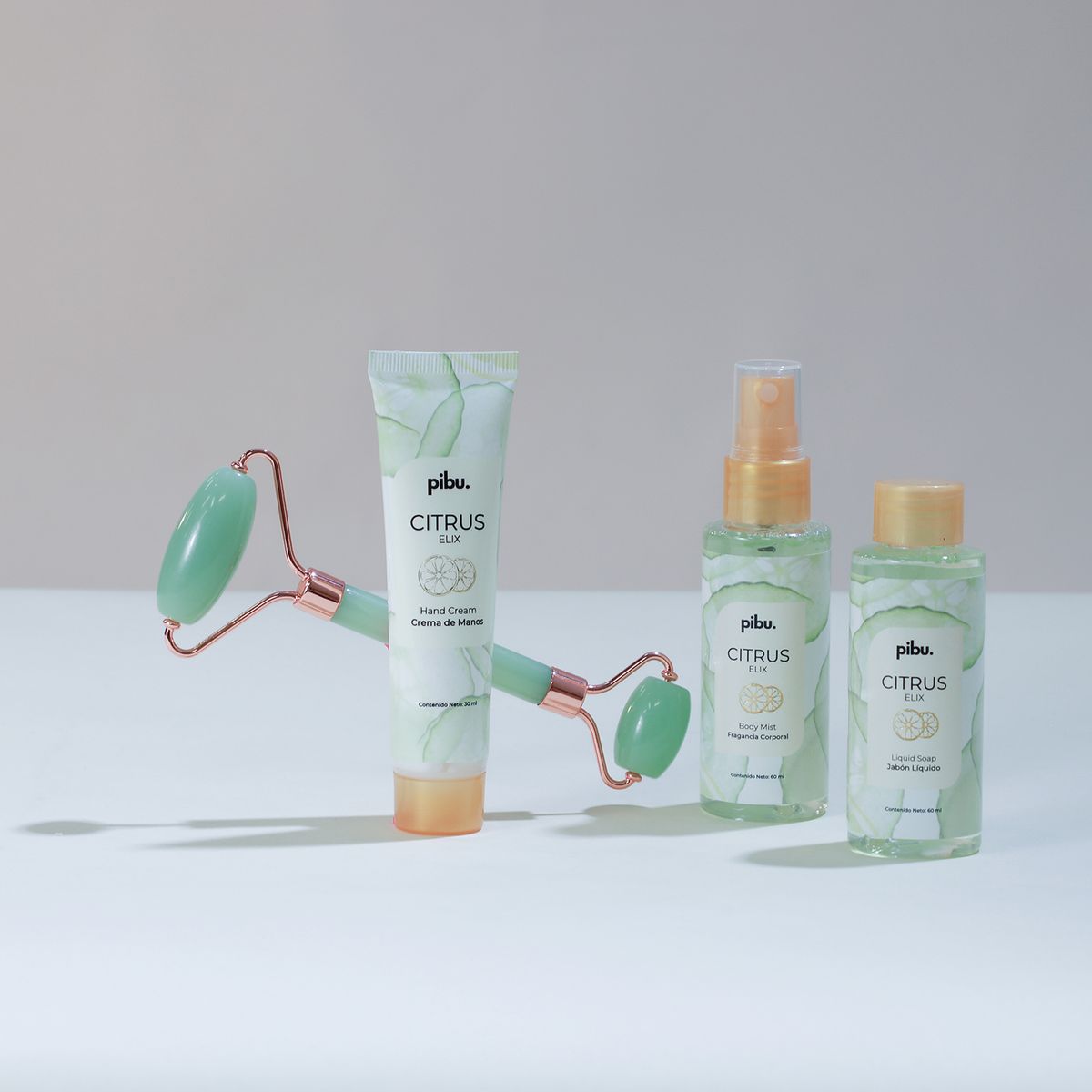 PIBU - Pack Crema De Manos 30ml + Fragancia 60ml + Jabón 60ml Citrus