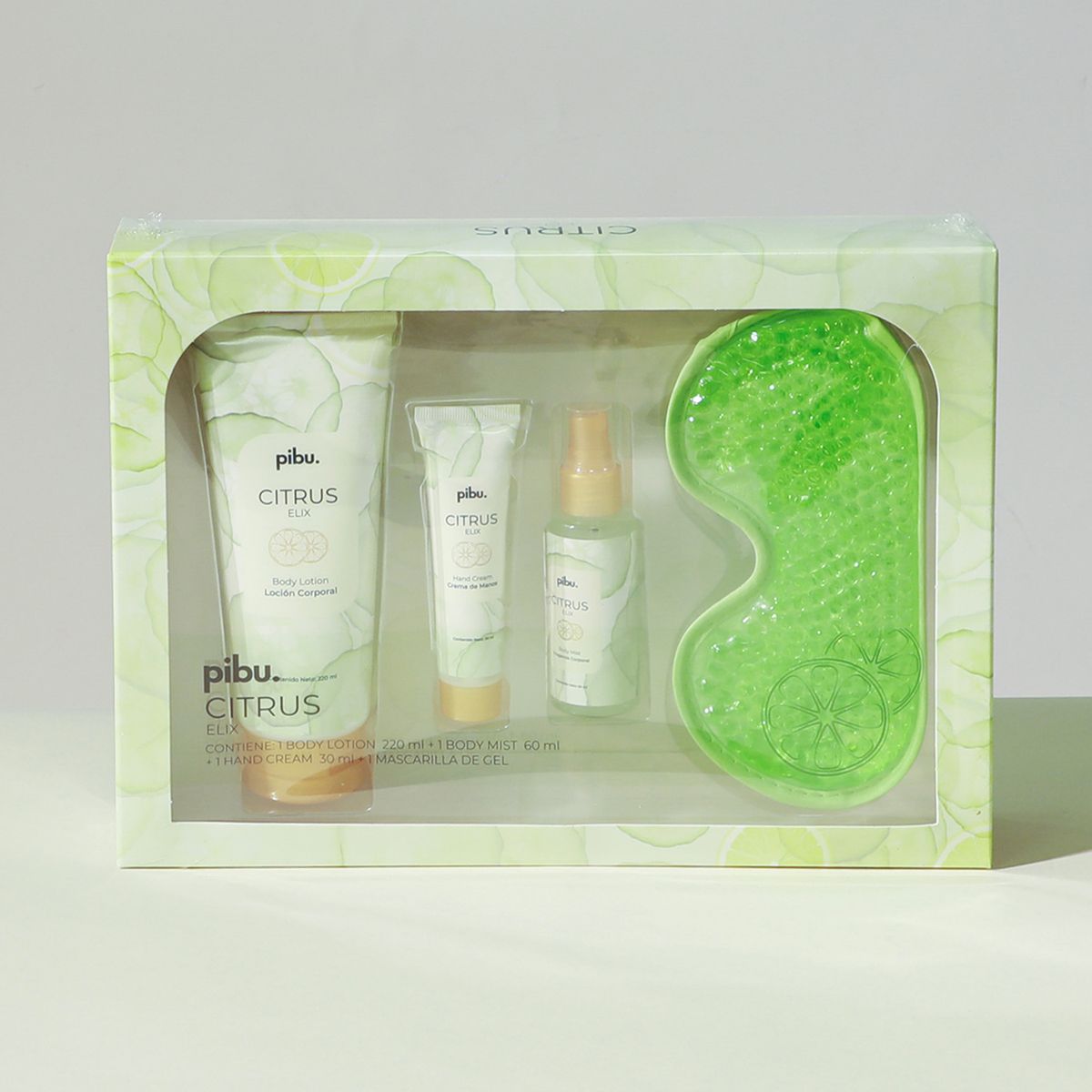 PIBU - Pack Loción 220ml + Crema De Manos 30ml + Fagancia 60ml Citrus