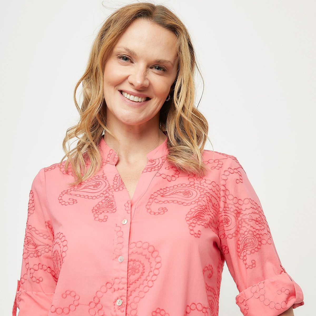 NEWPORT - Blusa Manga Corta Algodón Mujer Newport