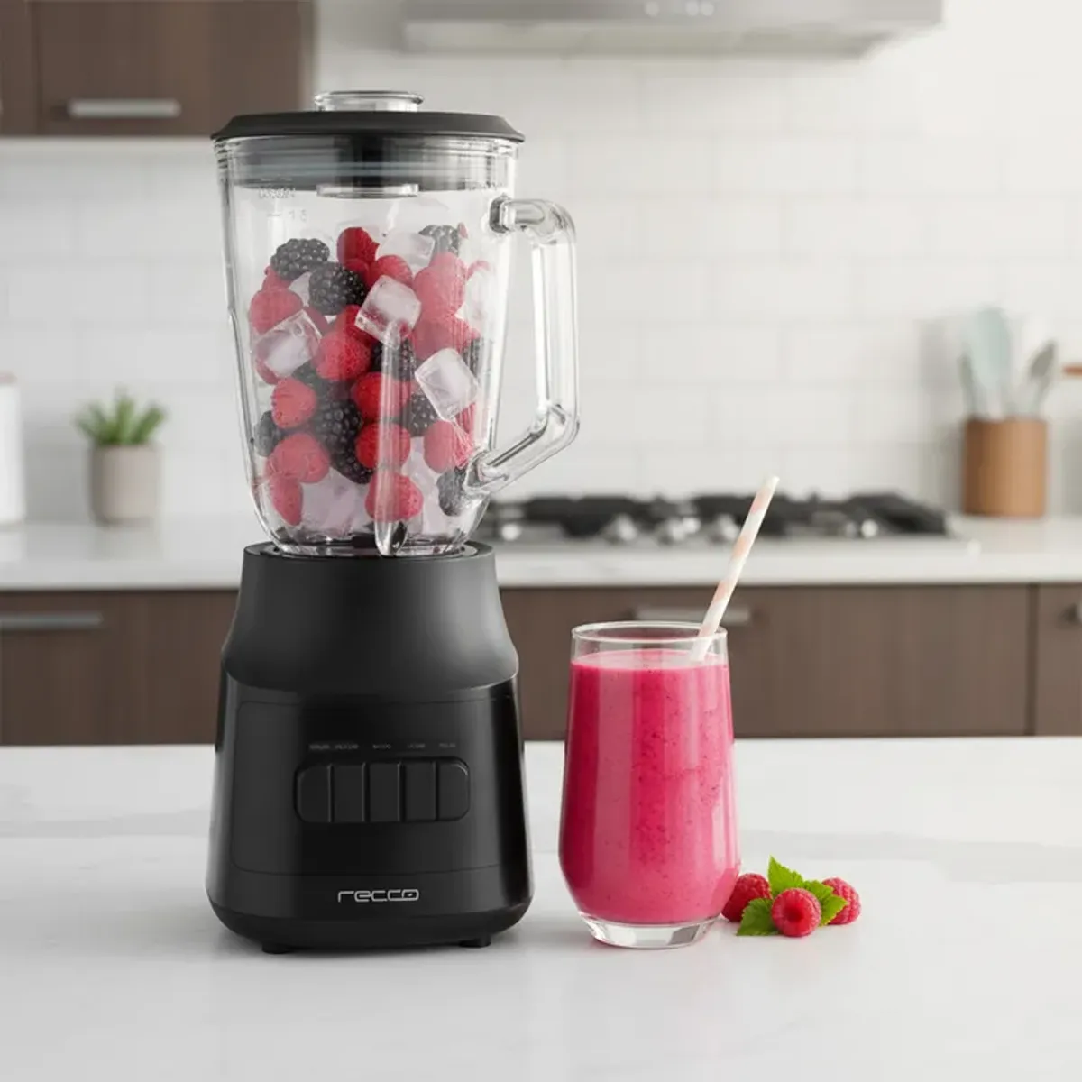 RECCO - Licuadora Jarro De Vidrio 1.5 Lts Rl-600v Recco